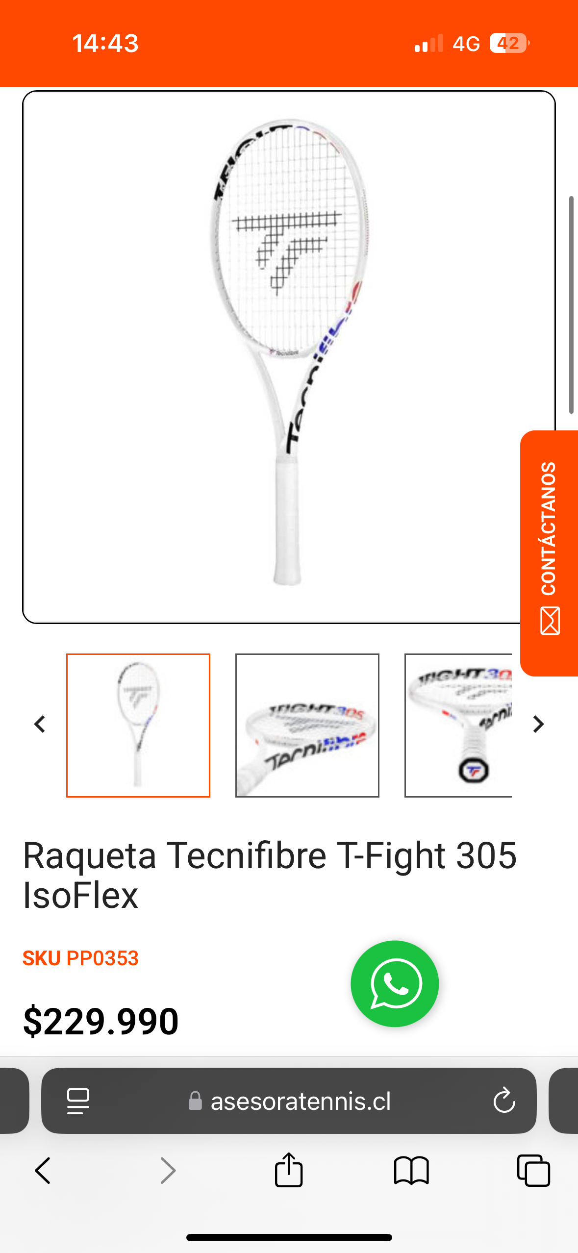 Raqueta Tecnifibre T-Fight